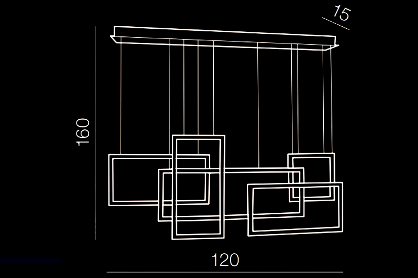 AZzardo Quadratus LED függeszték