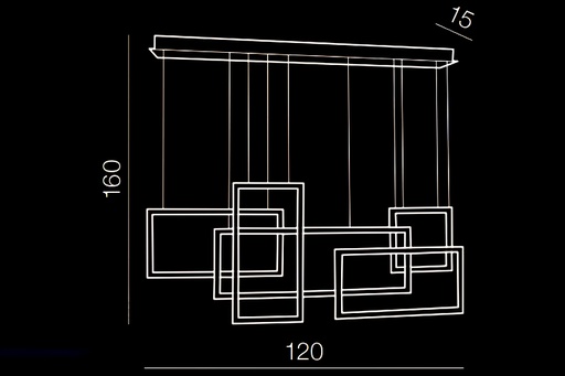 [AZ-2851] AZzardo Quadratus LED függeszték